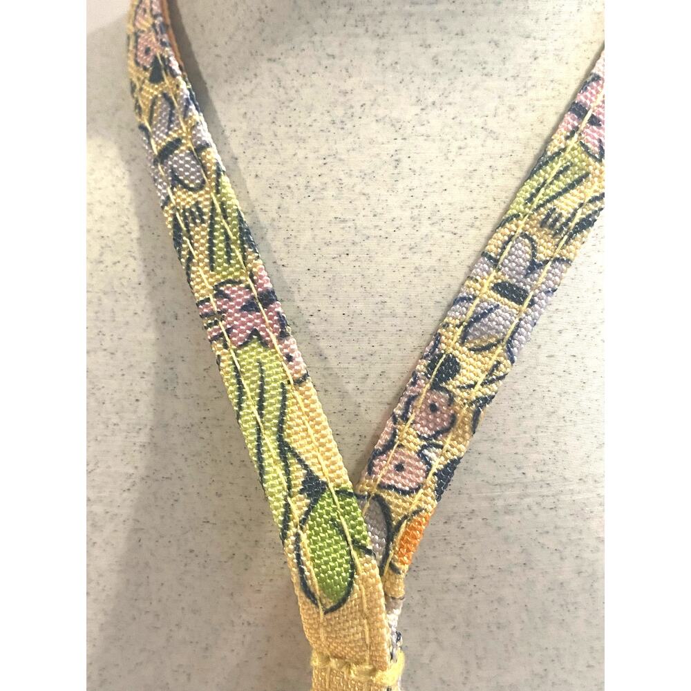 Vera Bradley ReActive Lanyard in Yellow Floral Sunlit Garden NWT